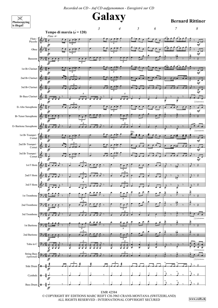 Galaxy Galaxy Concert Band scores gallery preview page 5