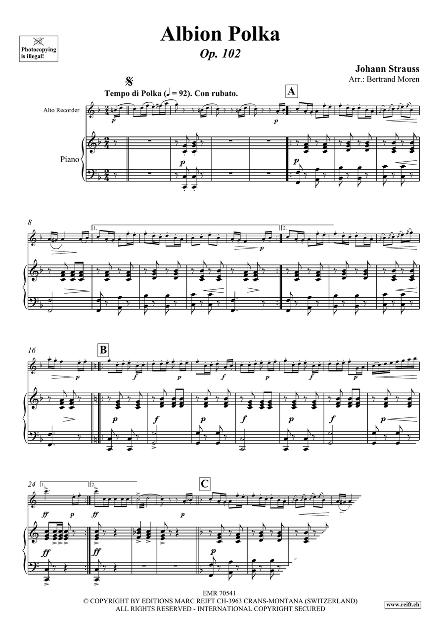 Albion Polka Albion Polka Alto Recorder scores gallery preview page 3