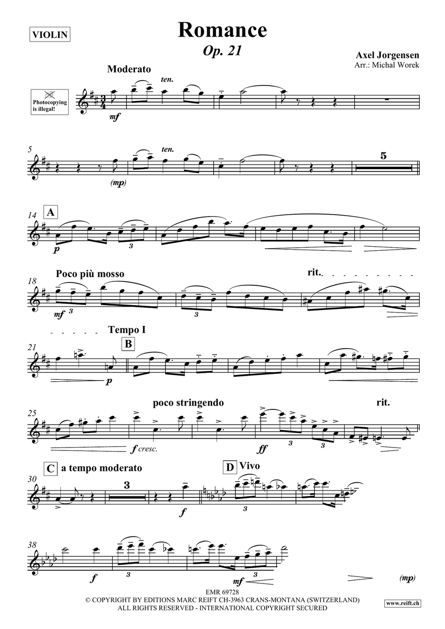 Romance Violin Solo scores gallery preview page 3