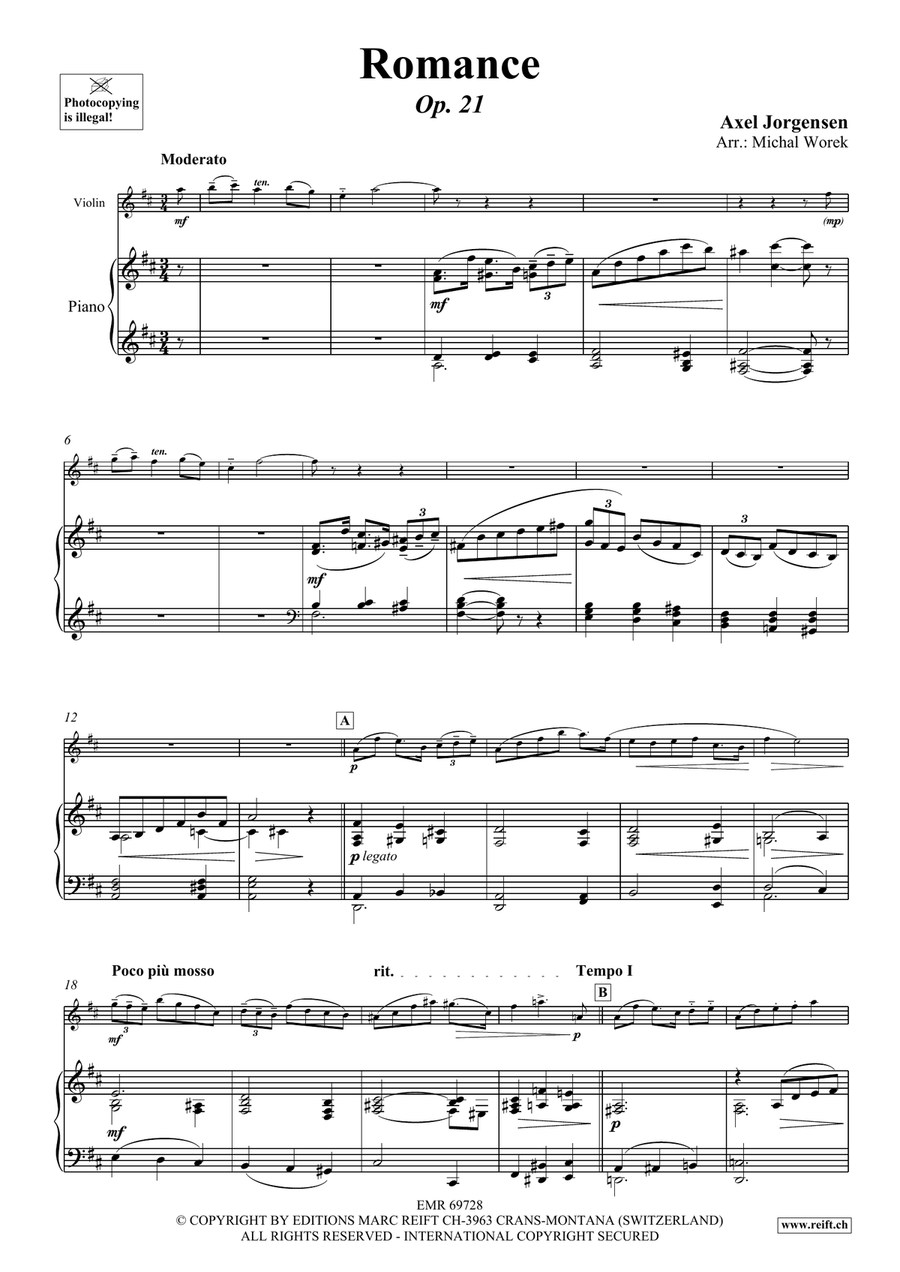 Romance Violin Solo scores gallery preview page 4
