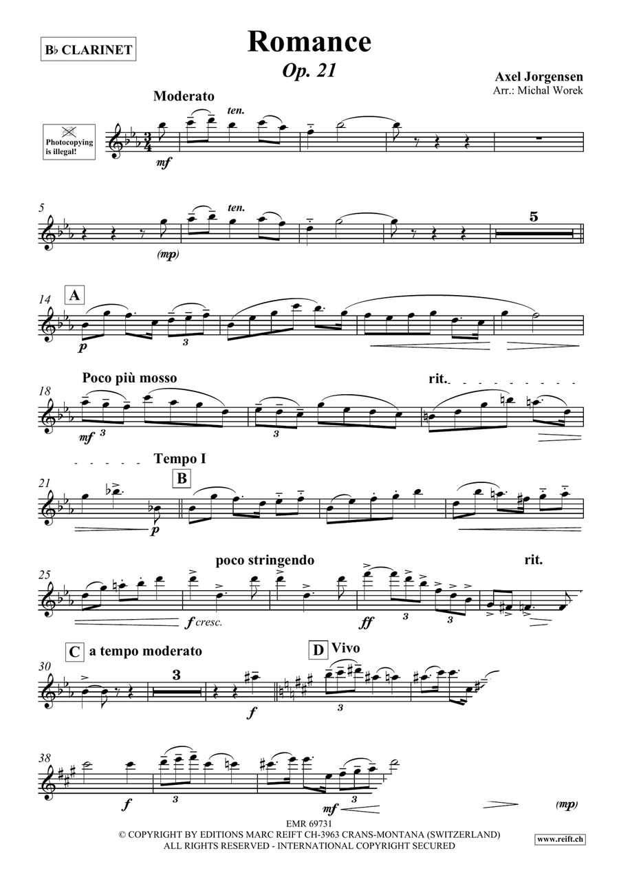 Romance Romance Clarinet Solo scores gallery preview page 3