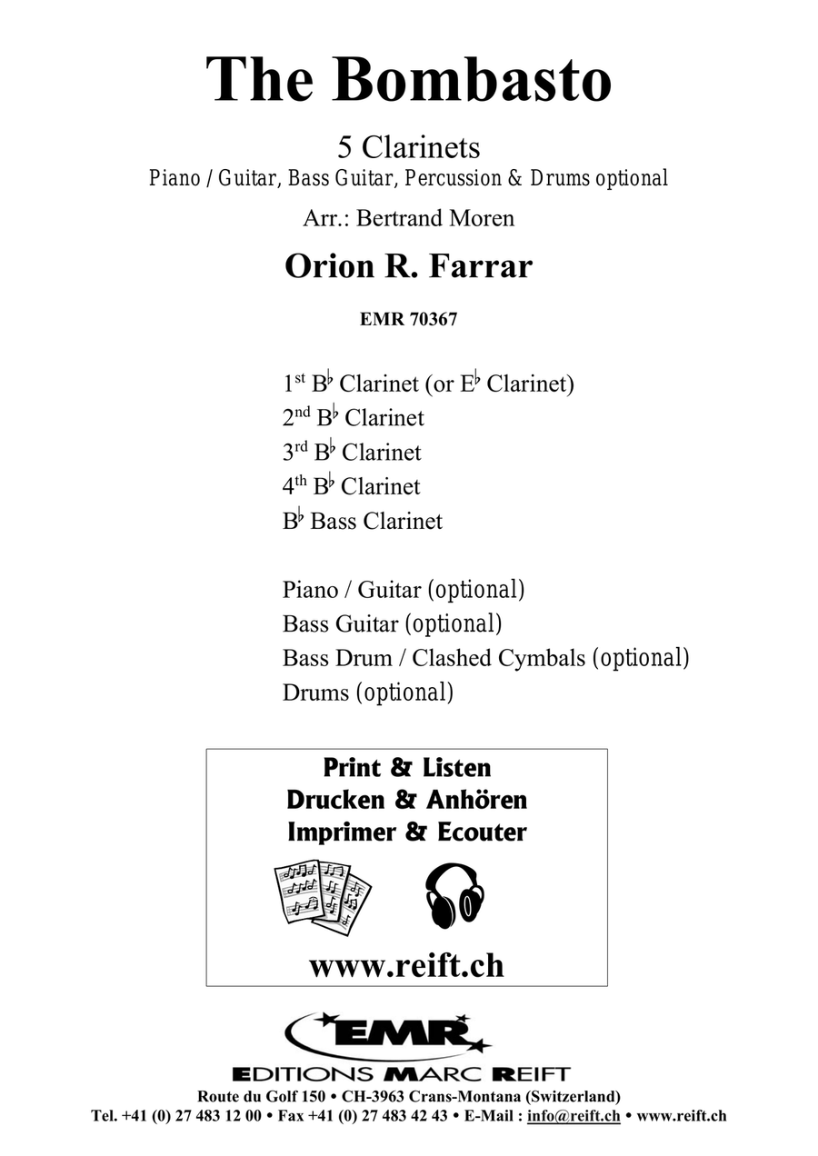 The Bombasto The Bombasto Clarinet Quintet scores gallery preview page 2
