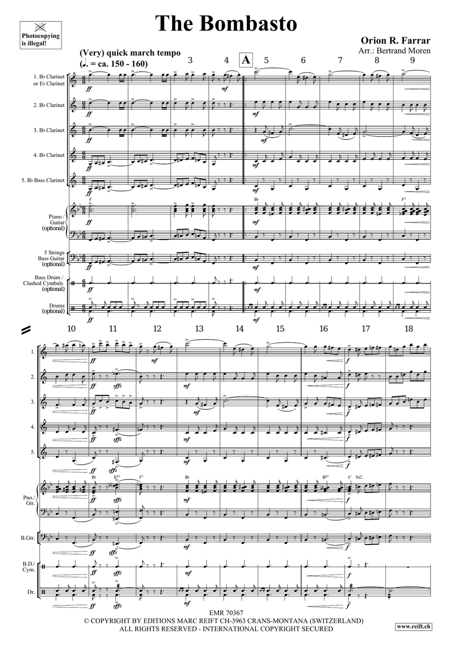 The Bombasto The Bombasto Clarinet Quintet scores gallery preview page 4