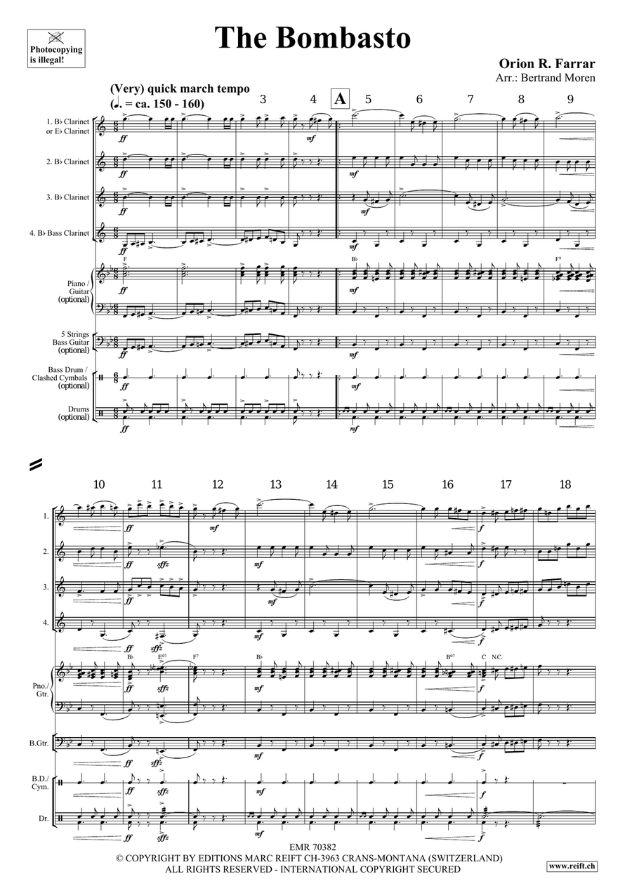 The Bombasto The Bombasto Clarinet Quartet scores gallery preview page 3