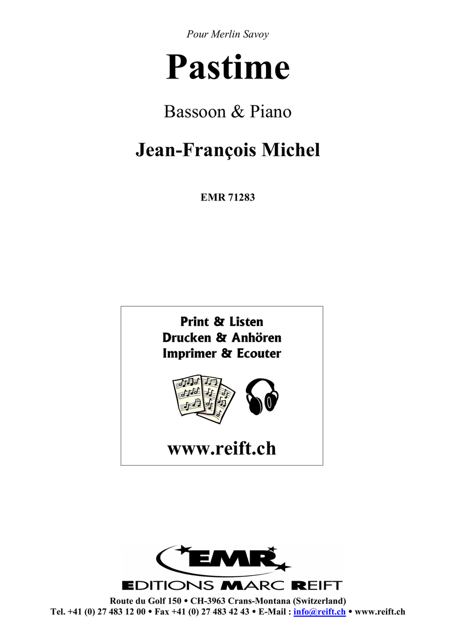 Pastime by Jean-Francois Michel Bassoon Solo - Sheet Music page 2
