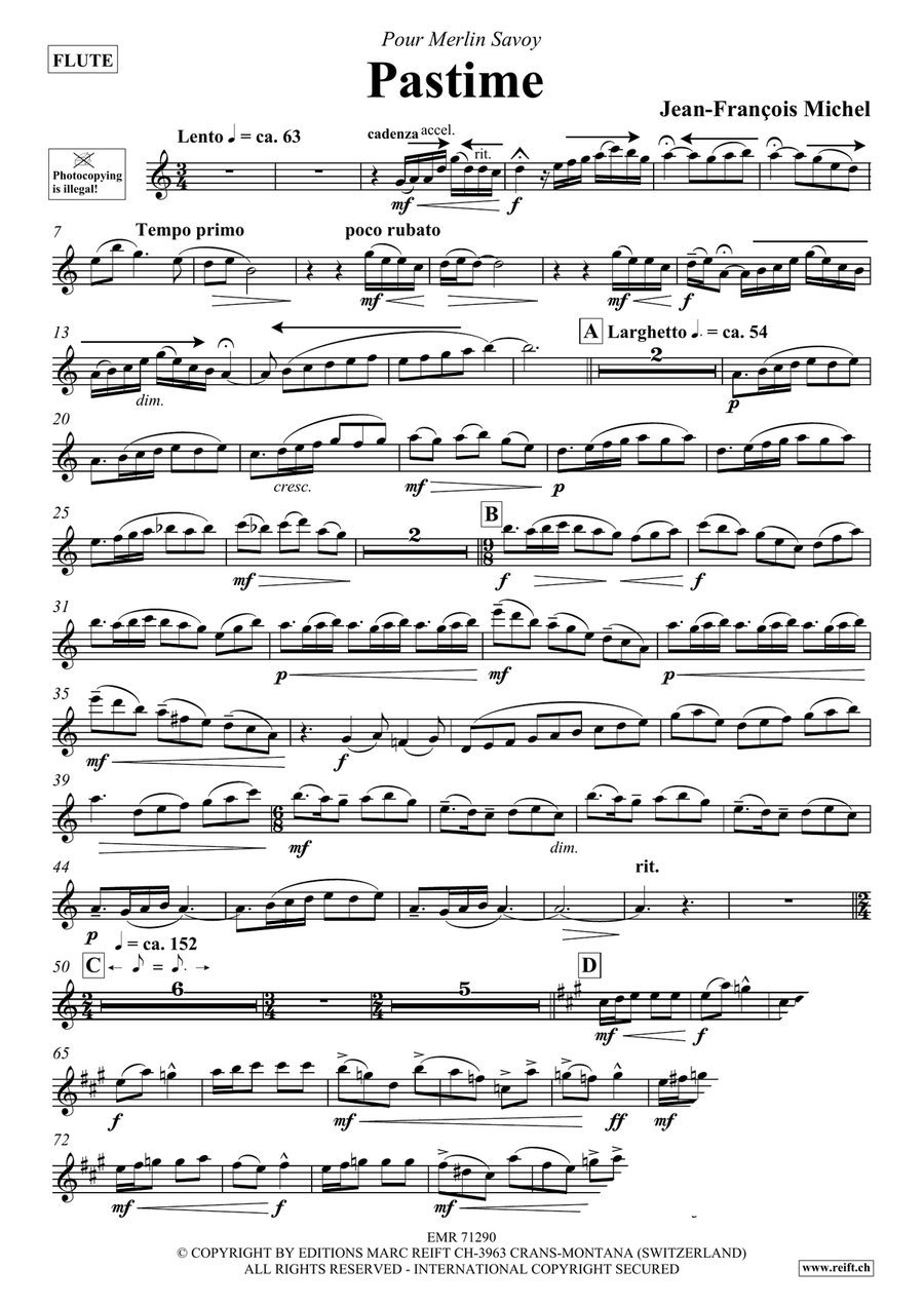Pastime Pastime Flute Solo scores gallery preview page 4