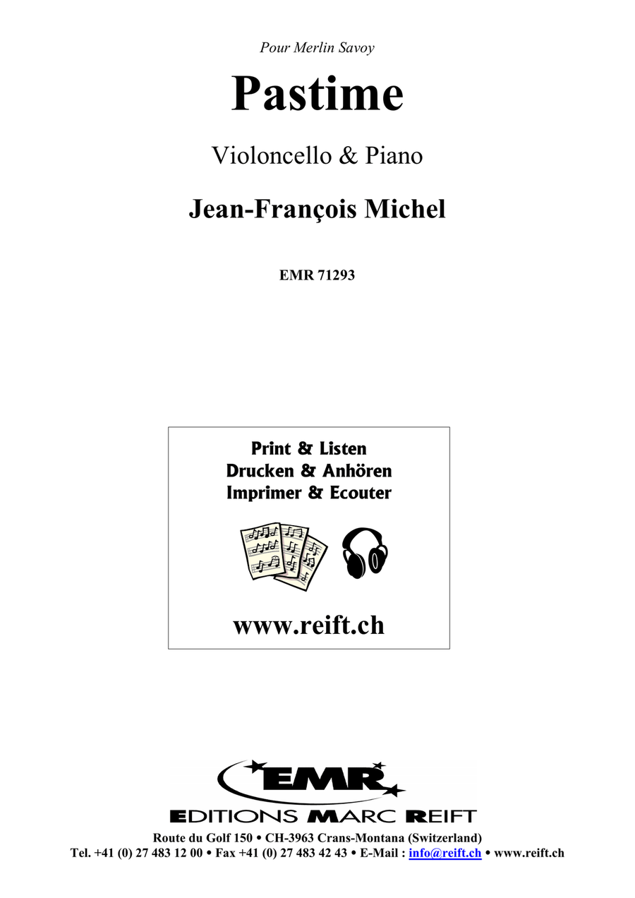 Pastime by Jean-Francois Michel Piano Accompaniment - Sheet Music page 2