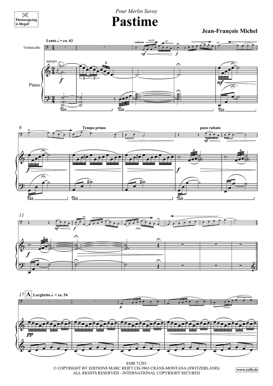 Pastime by Jean-Francois Michel Piano Accompaniment - Sheet Music page 5