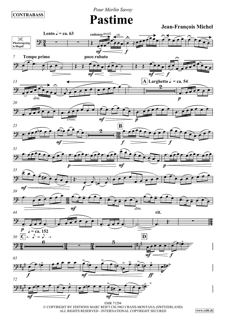Pastime Pastime Double Bass scores gallery preview page 4