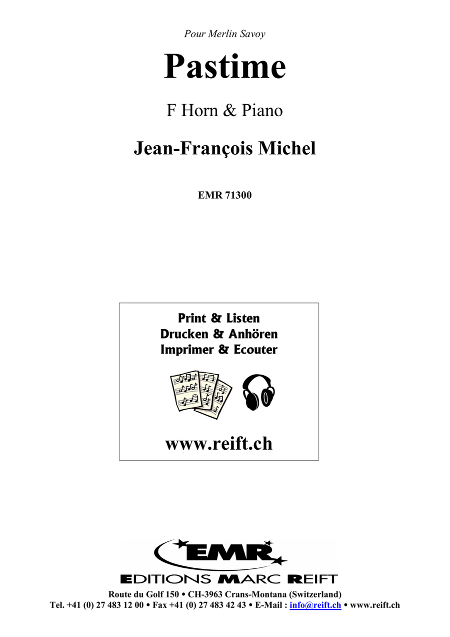 Pastime by Jean-Francois Michel Horn - Sheet Music page 2