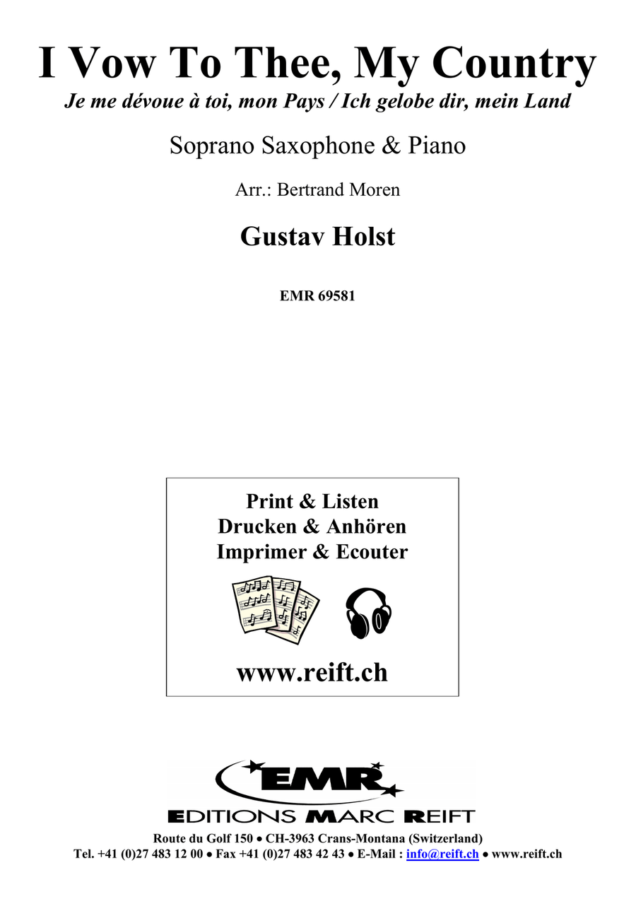I Vow To Thee, My Country Soprano Saxophone scores gallery preview page 2