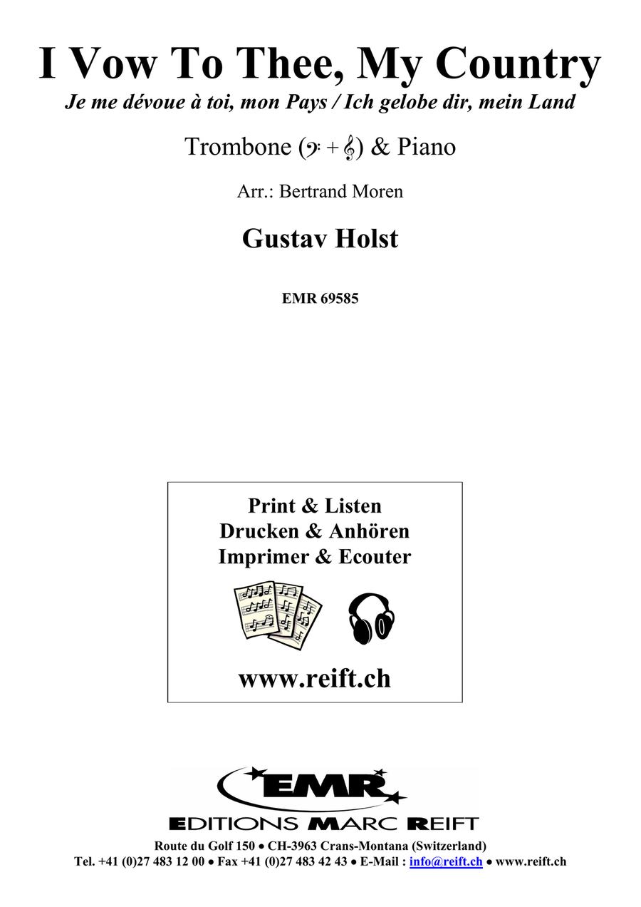 I Vow To Thee, My Country Piano Accompaniment scores gallery preview page 2