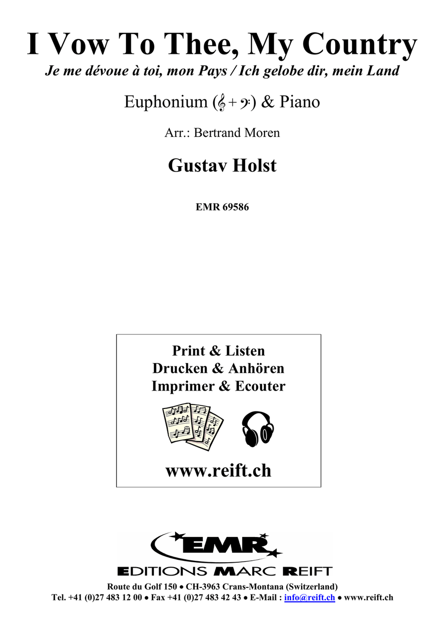 I Vow To Thee, My Country Euphonium scores gallery preview page 2