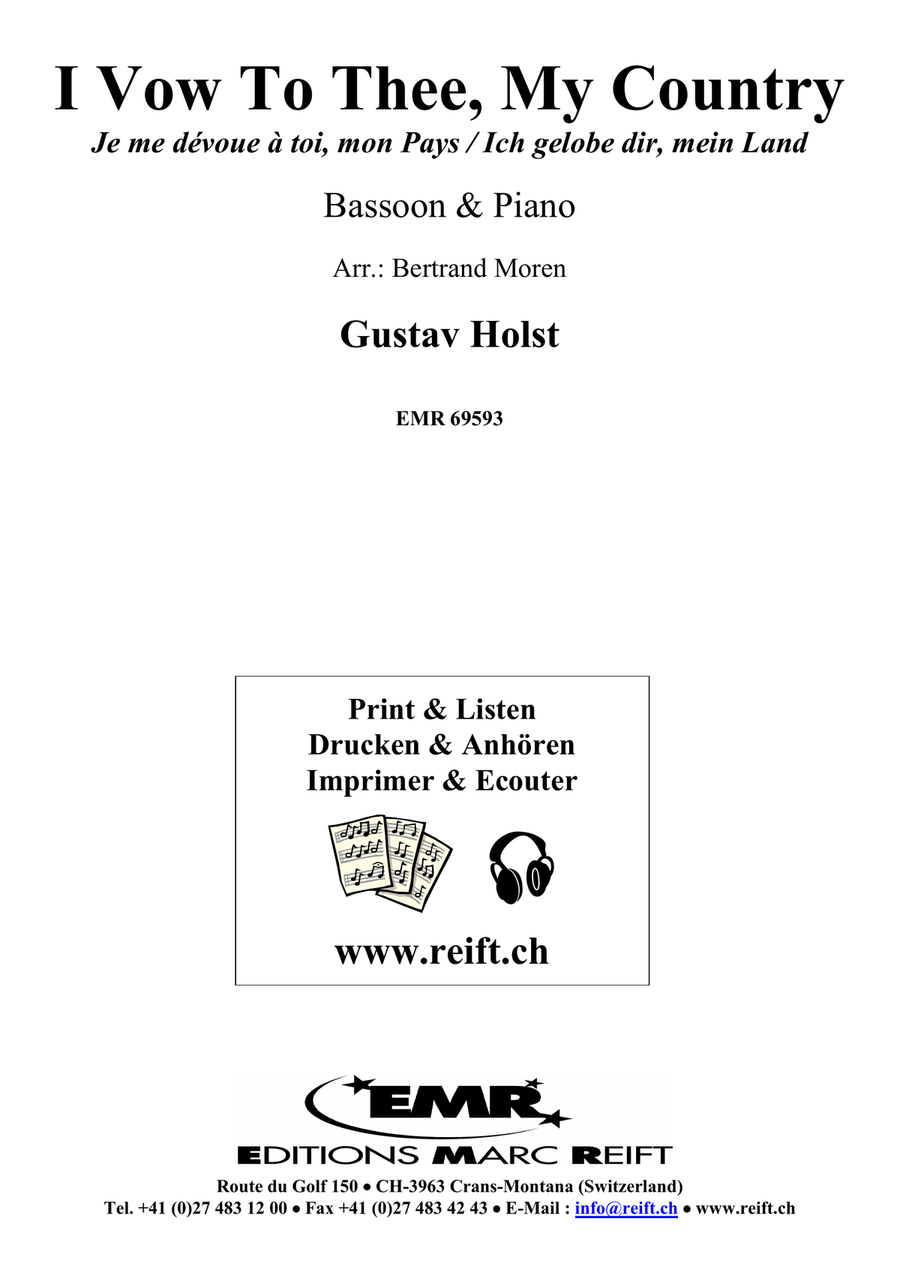 I Vow To Thee, My Country Bassoon Solo scores gallery preview page 2