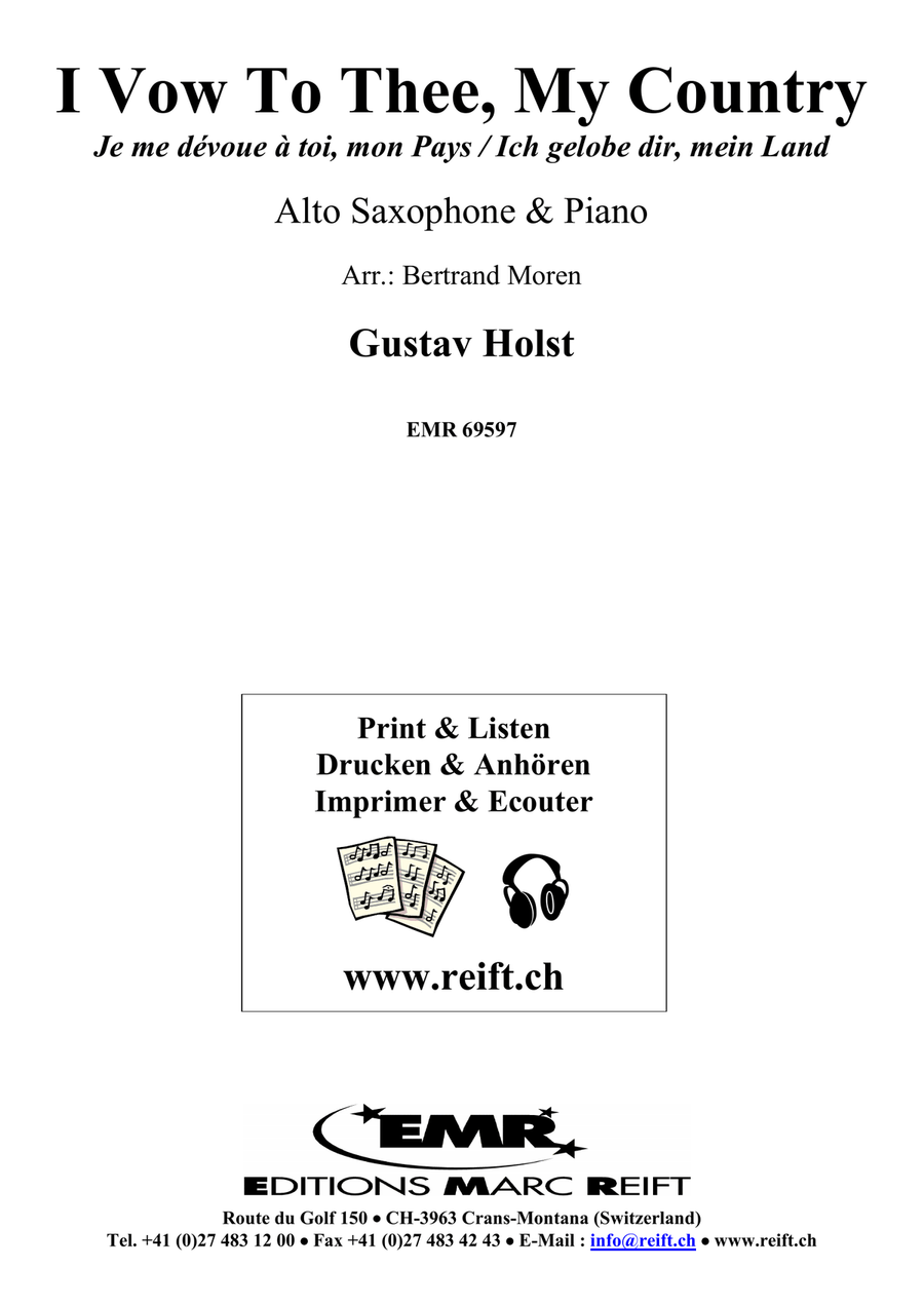 I Vow To Thee, My Country Alto Saxophone scores gallery preview page 2