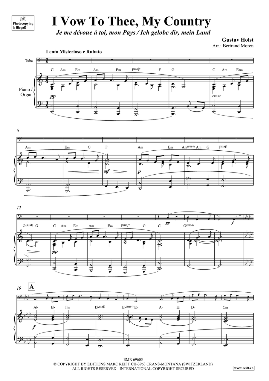 I Vow To Thee, My Country Tuba scores gallery preview page 3