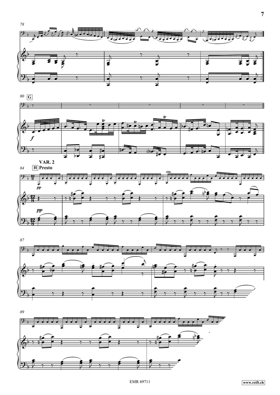 Variations Sur Un Air Tyrolien Tuba scores gallery preview page 8