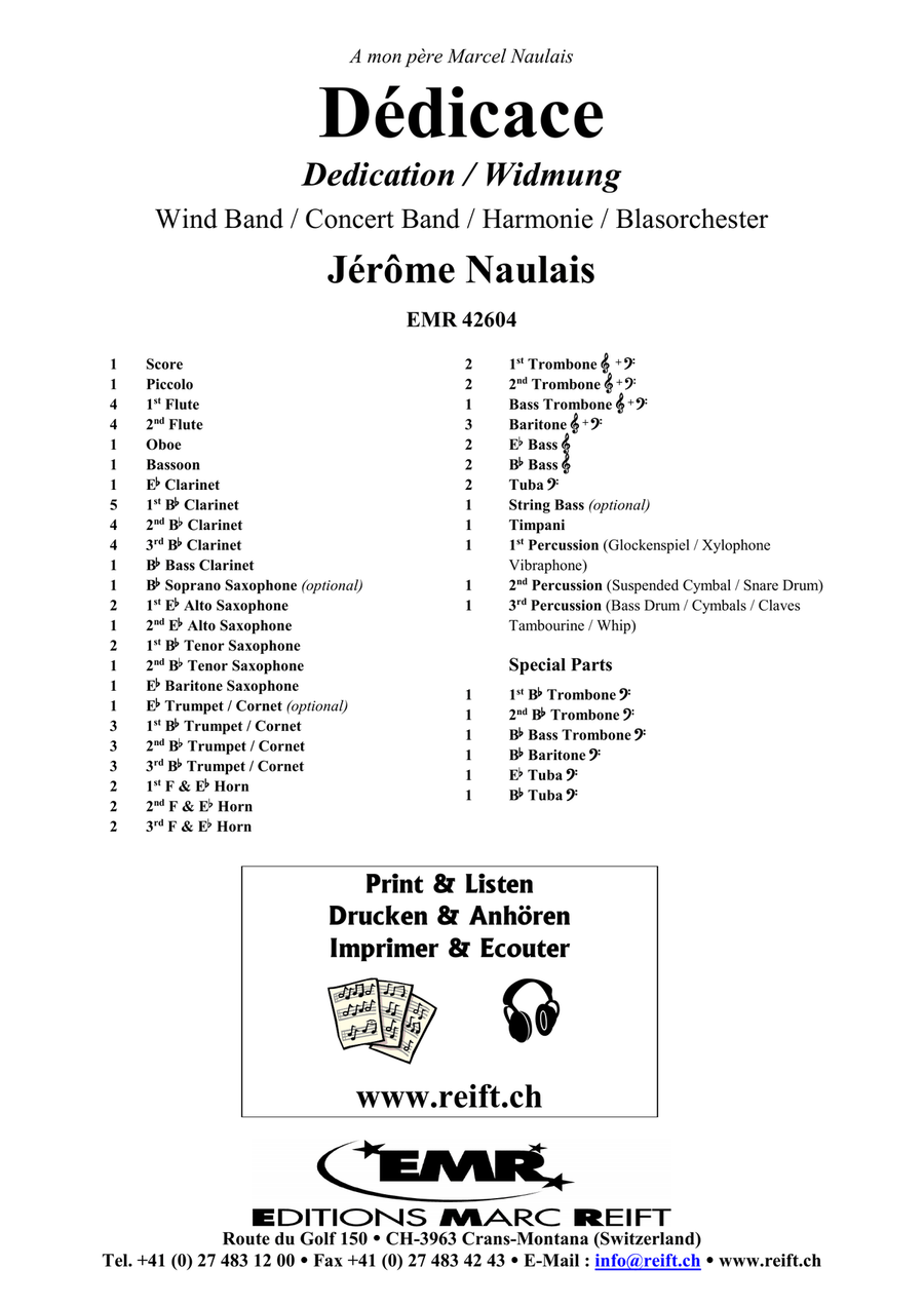 Dédicace Dédicace Concert Band scores gallery preview page 2