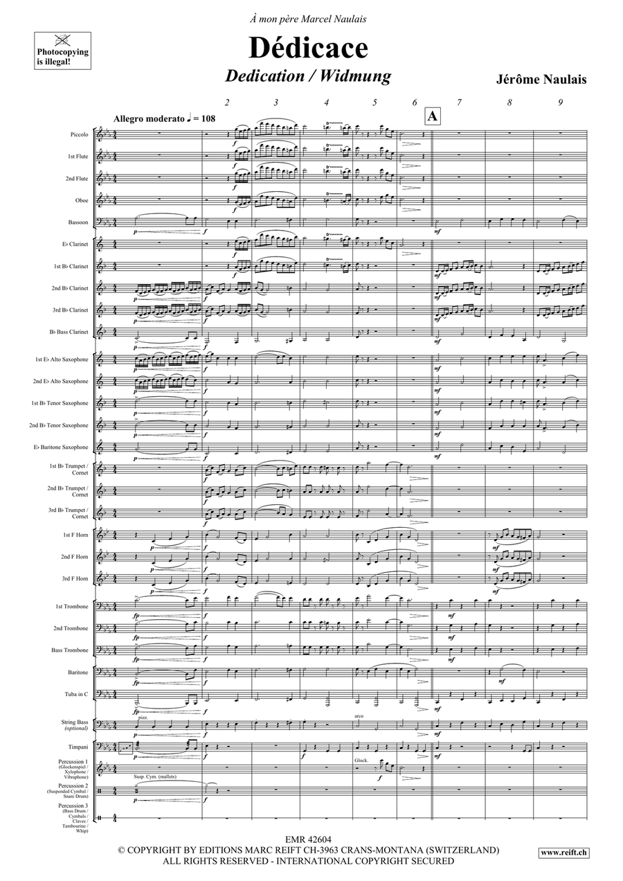 Dédicace Dédicace Concert Band scores gallery preview page 4