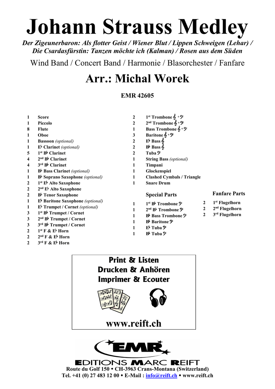Johann Strauss Medley Johann Strauss Medley Concert Band scores gallery preview page 2