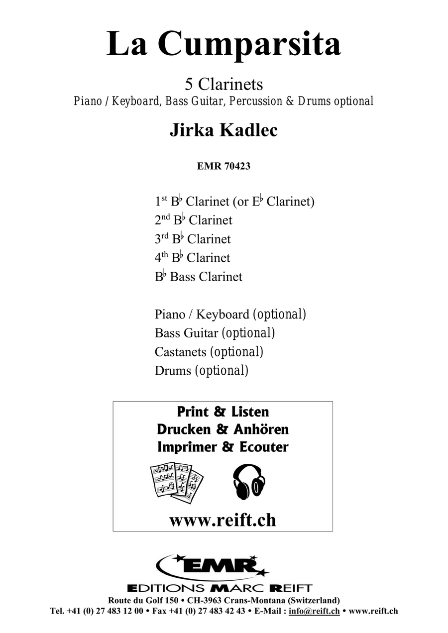 La Cumparsita La Cumparsita Clarinet Quintet scores gallery preview page 2