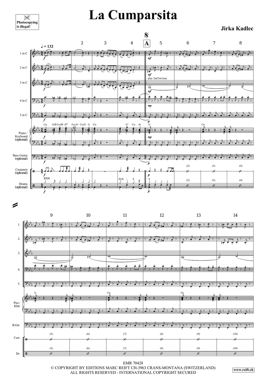 La Cumparsita La Cumparsita Brass Quintet scores gallery preview page 4