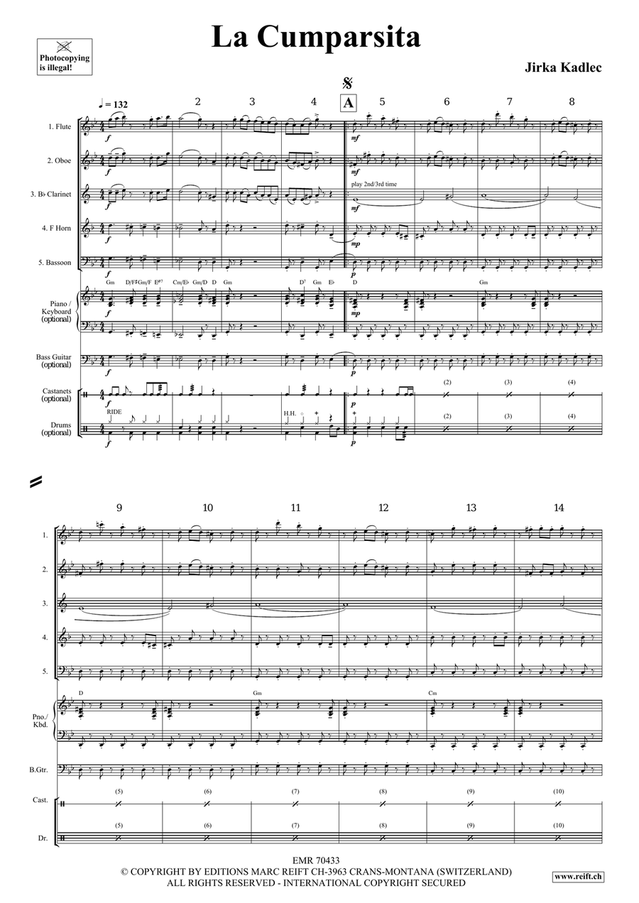 La Cumparsita La Cumparsita Woodwind Quintet scores gallery preview page 4