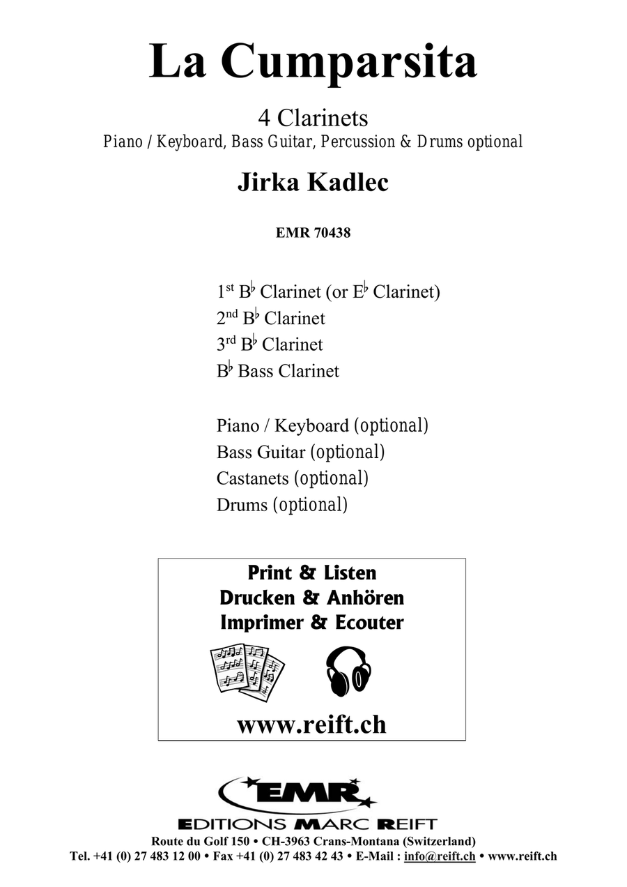La Cumparsita La Cumparsita Clarinet Quartet scores gallery preview page 2