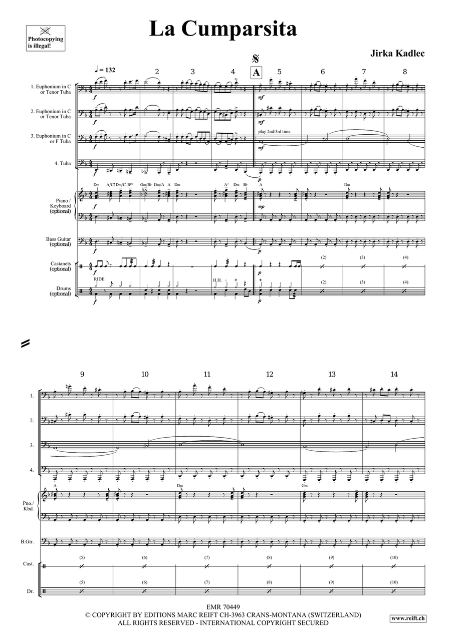 La Cumparsita La Cumparsita Tuba Quartet scores gallery preview page 4