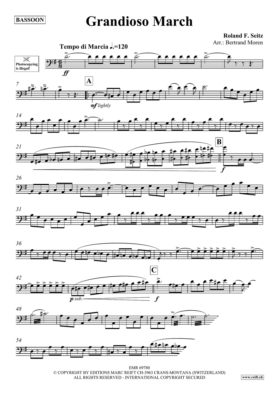 Grandioso March Grandioso March Bassoon Solo scores gallery preview page 3