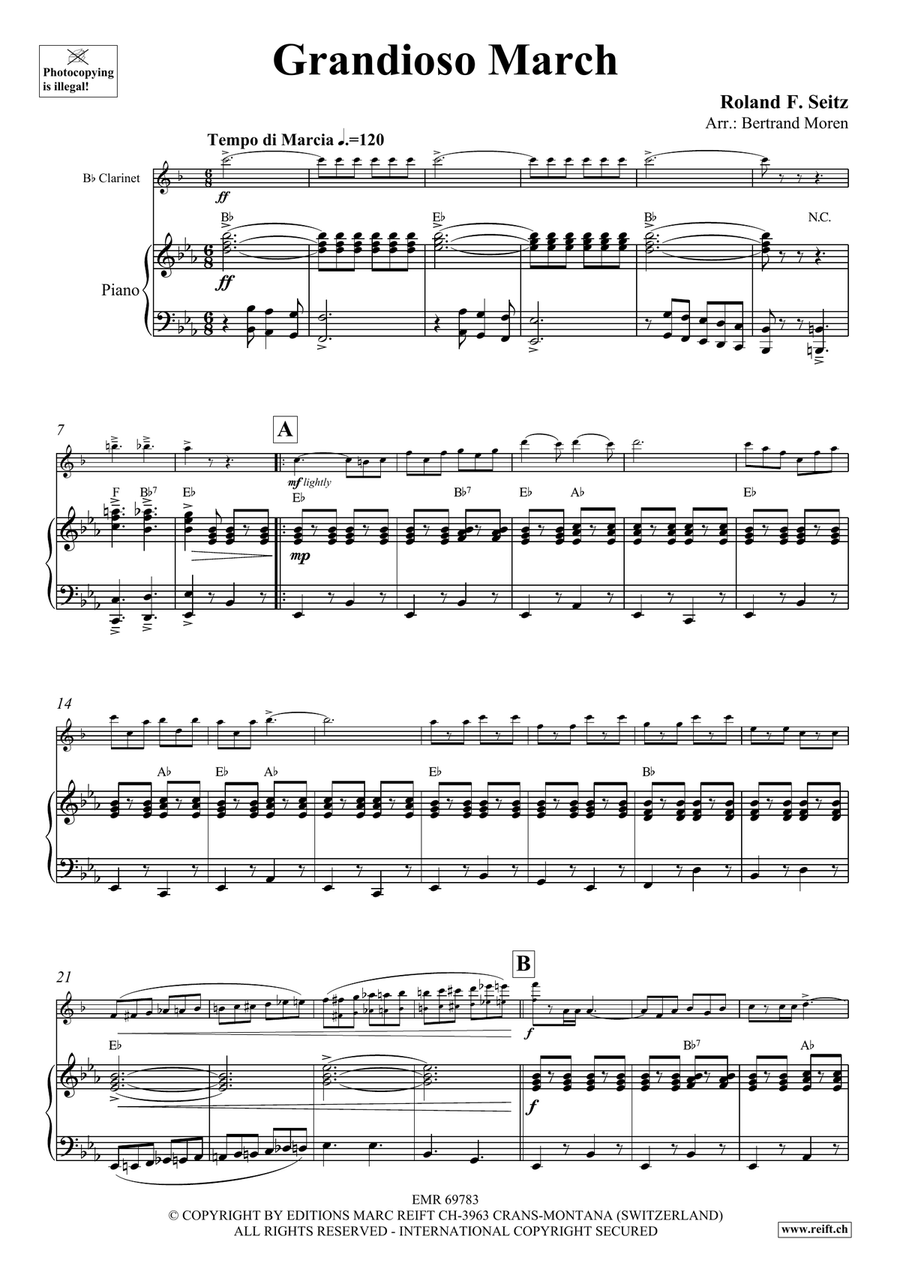 Grandioso March Clarinet Solo scores gallery preview page 4