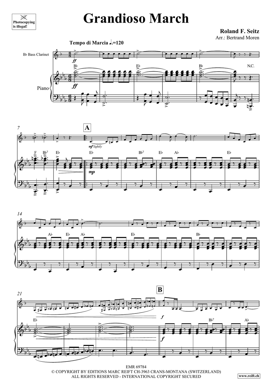 Grandioso March Grandioso March Bass Clarinet scores gallery preview page 4