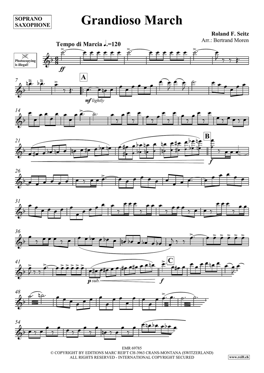 Grandioso March Grandioso March Soprano Saxophone scores gallery preview page 3