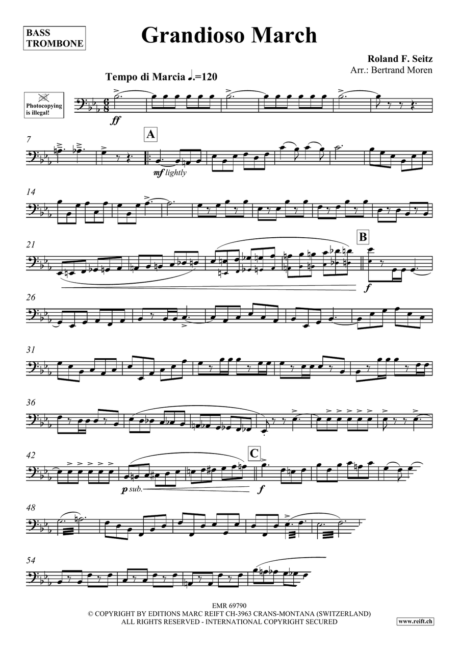 Grandioso March Grandioso March Bass Trombone scores gallery preview page 3