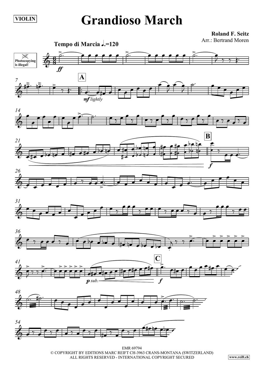 Grandioso March Grandioso March Violin Solo scores gallery preview page 3