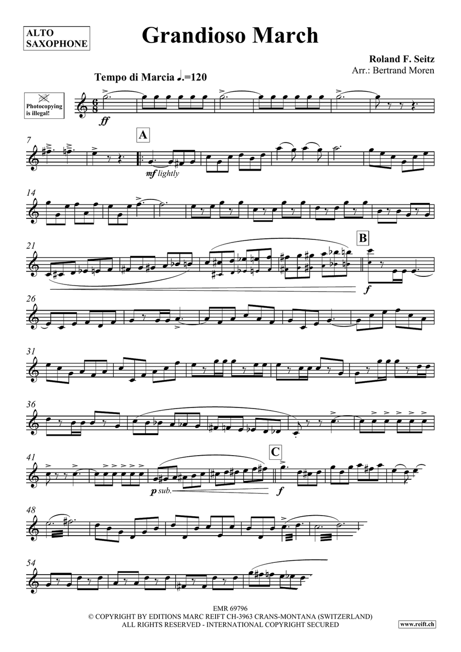 Grandioso March Grandioso March Alto Saxophone scores gallery preview page 3