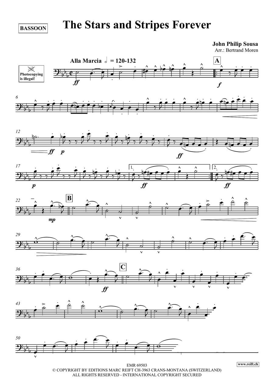 The Stars and Stripes Forever Bassoon Solo scores gallery preview page 3