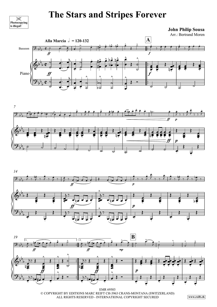 The Stars and Stripes Forever Bassoon Solo scores gallery preview page 4