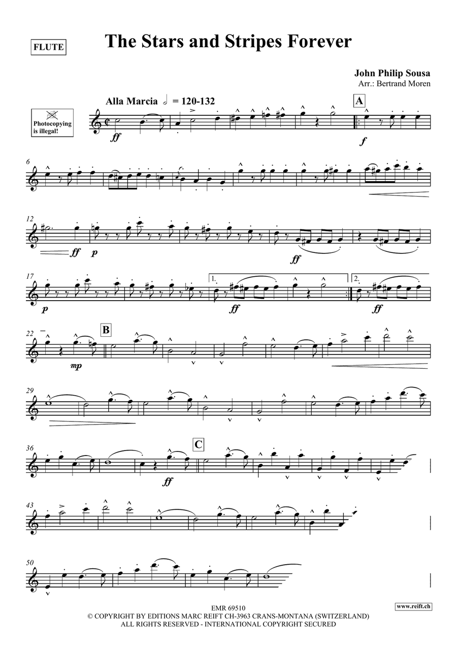 The Stars and Stripes Forever Flute Solo scores gallery preview page 3