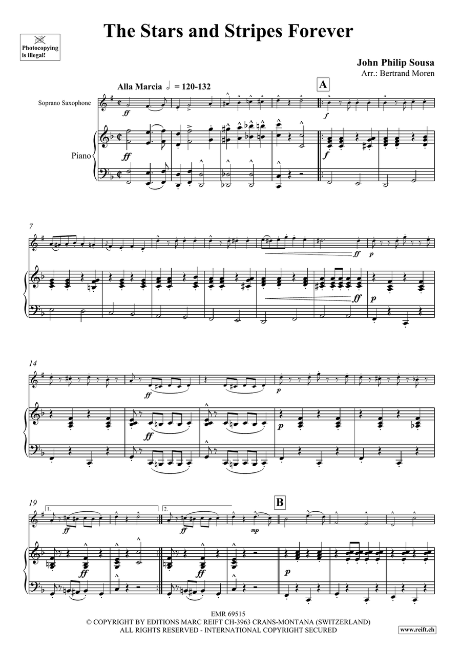 The Stars and Stripes Forever Soprano Saxophone scores gallery preview page 4