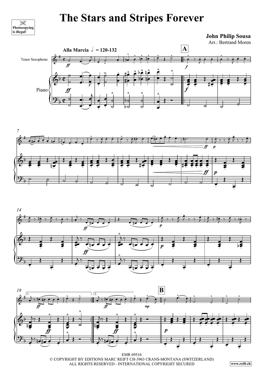 The Stars and Stripes Forever Tenor Saxophone scores gallery preview page 4