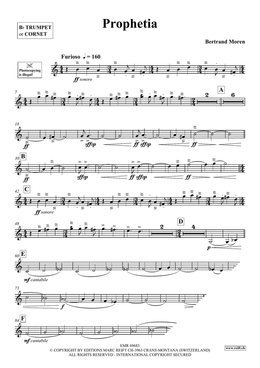 Prophetia Cornet scores gallery preview page 4