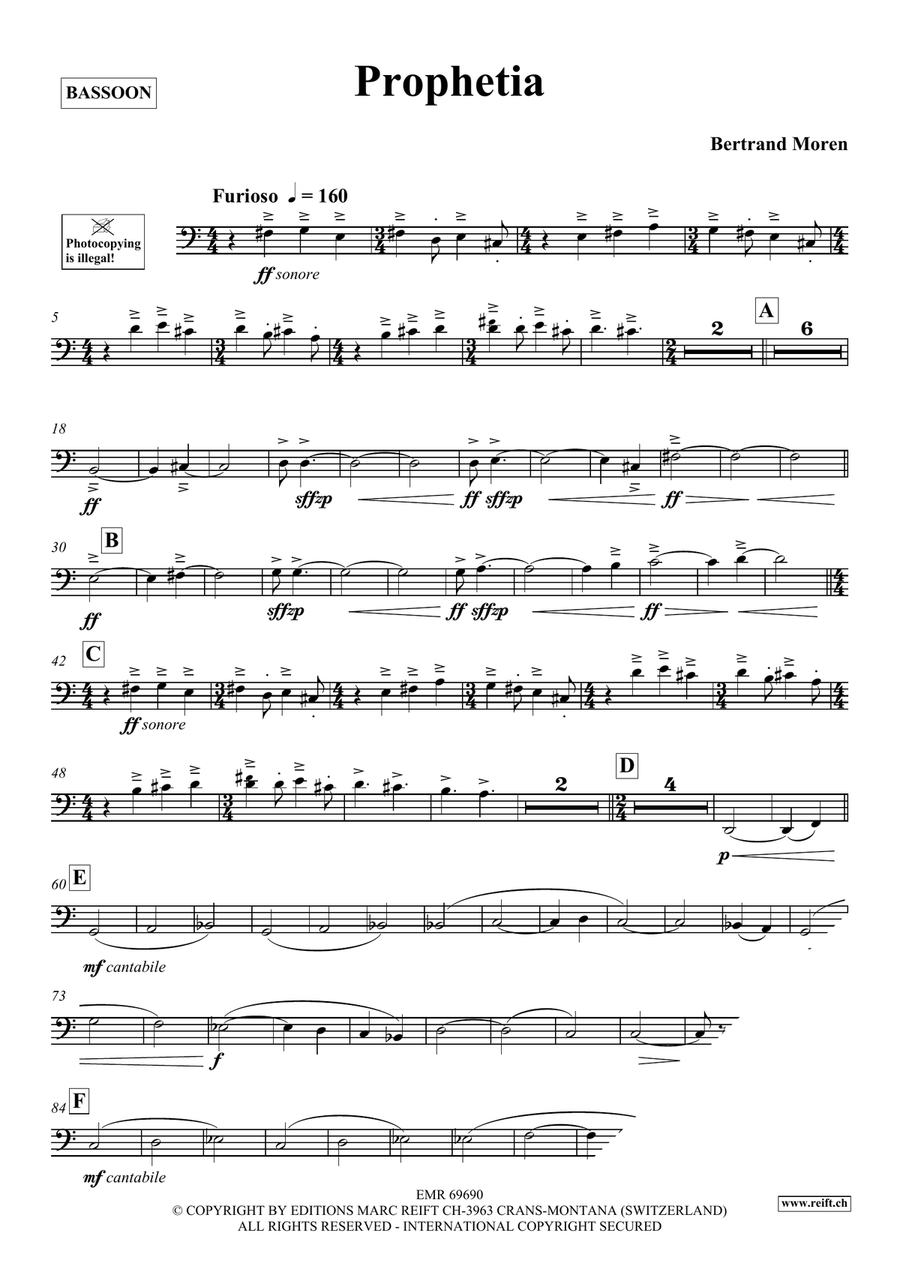 Prophetia Prophetia Bassoon Solo scores gallery preview page 4