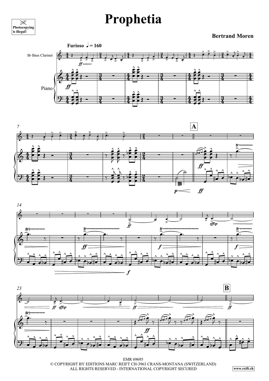 Prophetia Prophetia Bass Clarinet scores gallery preview page 5