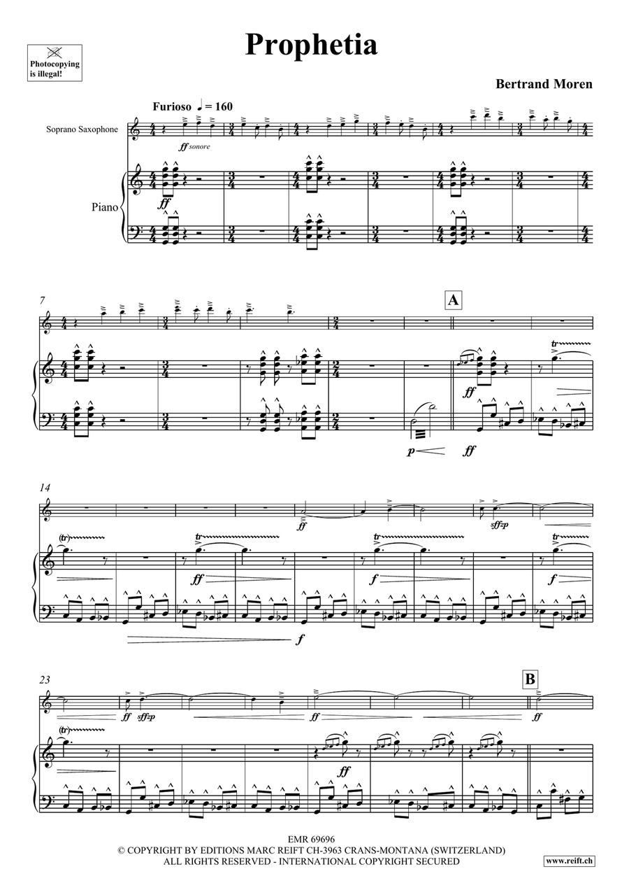 Prophetia Prophetia Soprano Saxophone scores gallery preview page 5