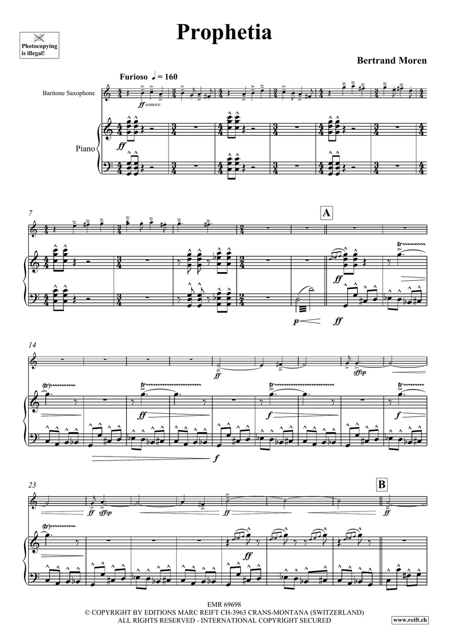 Prophetia Prophetia Baritone Saxophone scores gallery preview page 5