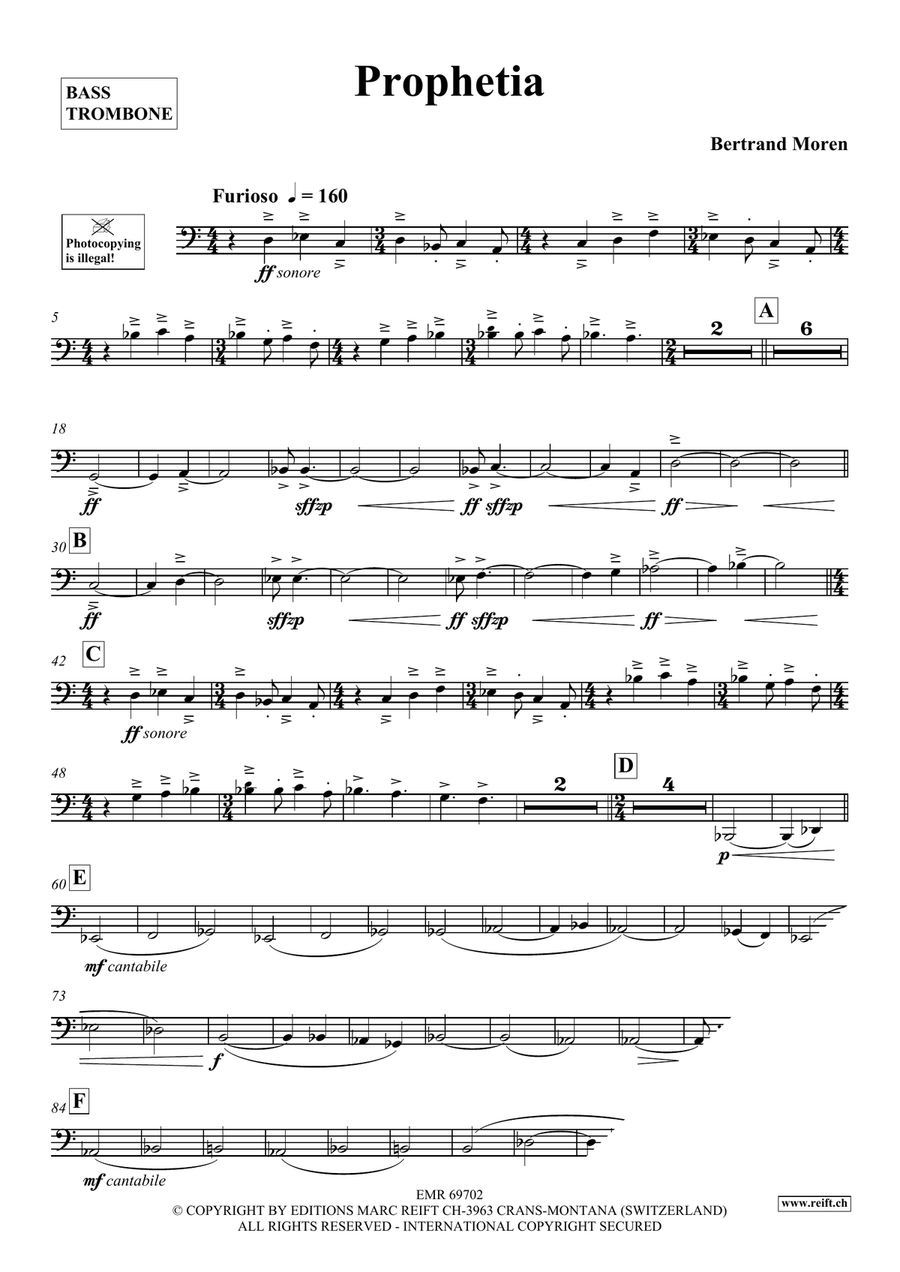 Prophetia Prophetia Bass Trombone scores gallery preview page 4
