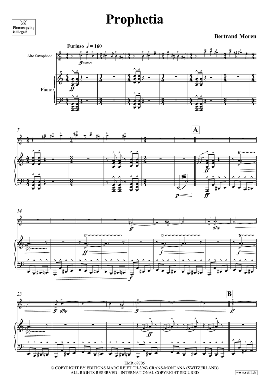 Prophetia Prophetia Alto Saxophone scores gallery preview page 5