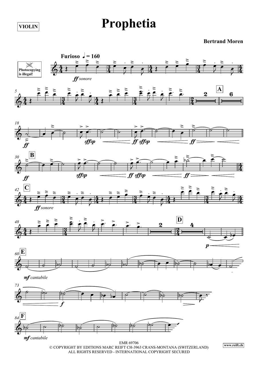 Prophetia Prophetia Violin Solo scores gallery preview page 4