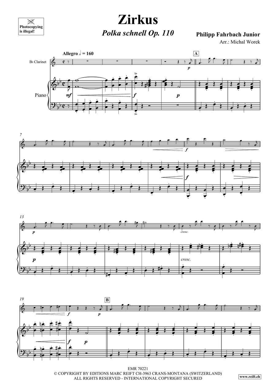 Zirkus Zirkus Clarinet Solo scores gallery preview page 4